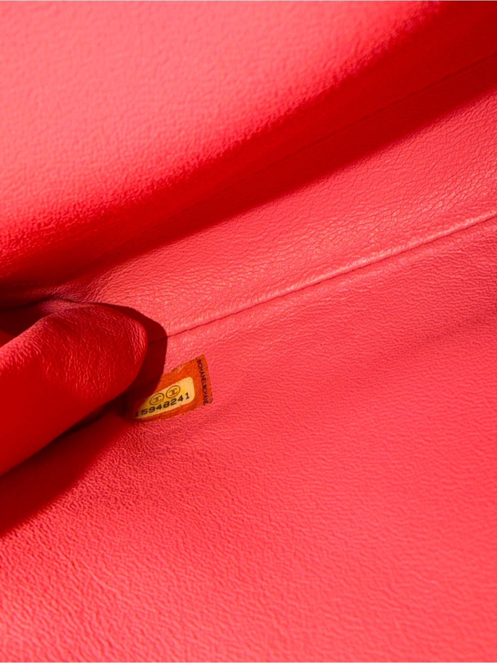 Authentic Chanel Pink Lambskin Leather Quilted Classic Flap Clutch Shoulder Bag - Picture 11 of 16